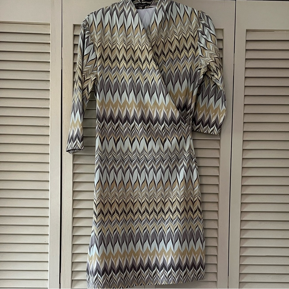 J. McLaughlin Zig Zag Design Style Midi Dress Size S